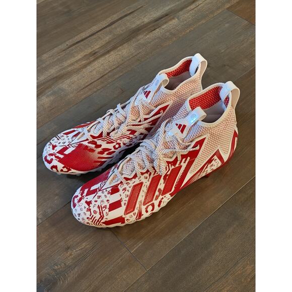 Freak 23 7v7 SMU Football Cleats Red White Size 14 New With Tags Turf Speed - Picture 2 of 7